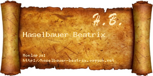Haselbauer Beatrix névjegykártya