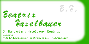 beatrix haselbauer business card